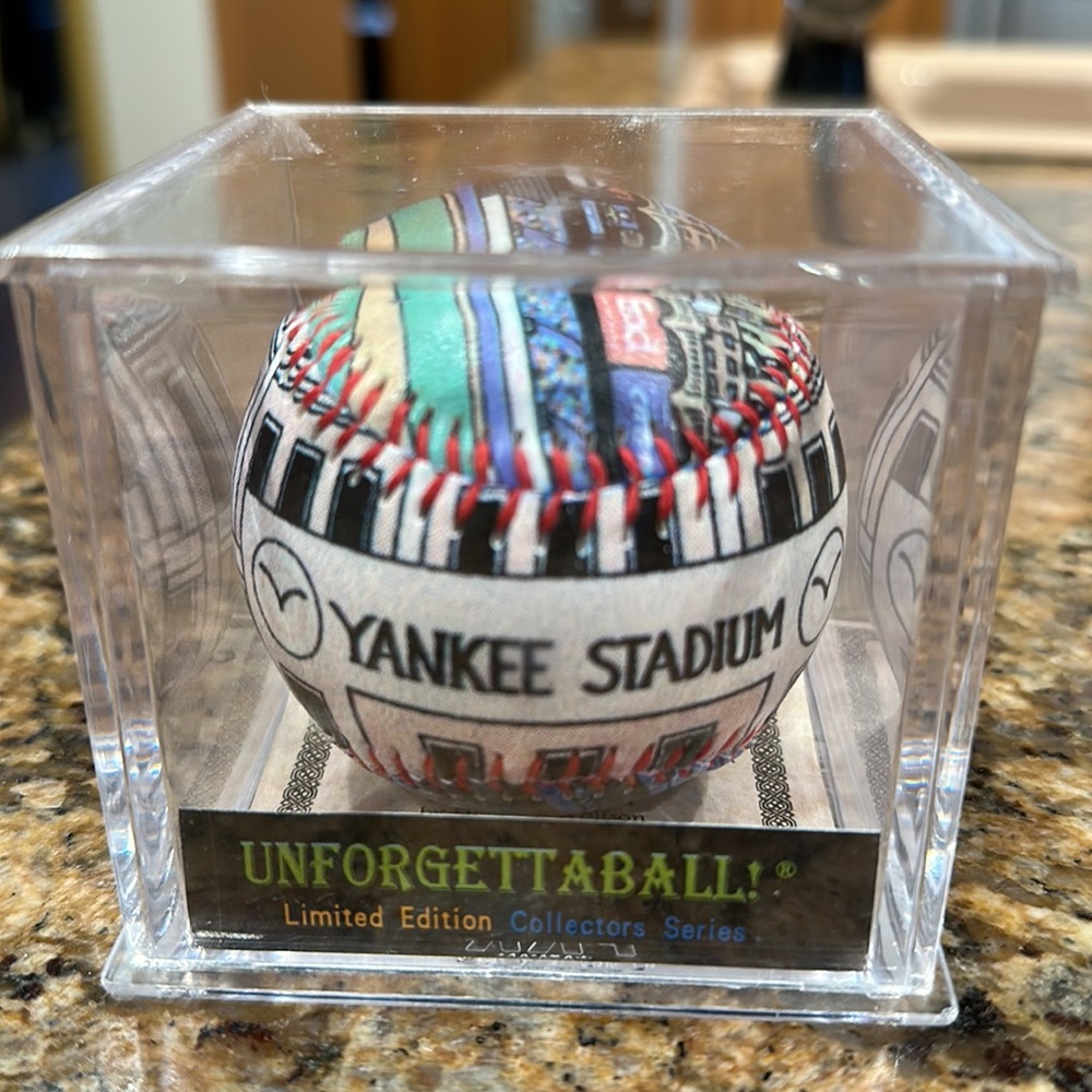 Unforgettaball! Yankee Stadium limited edition baseball, shelf decor